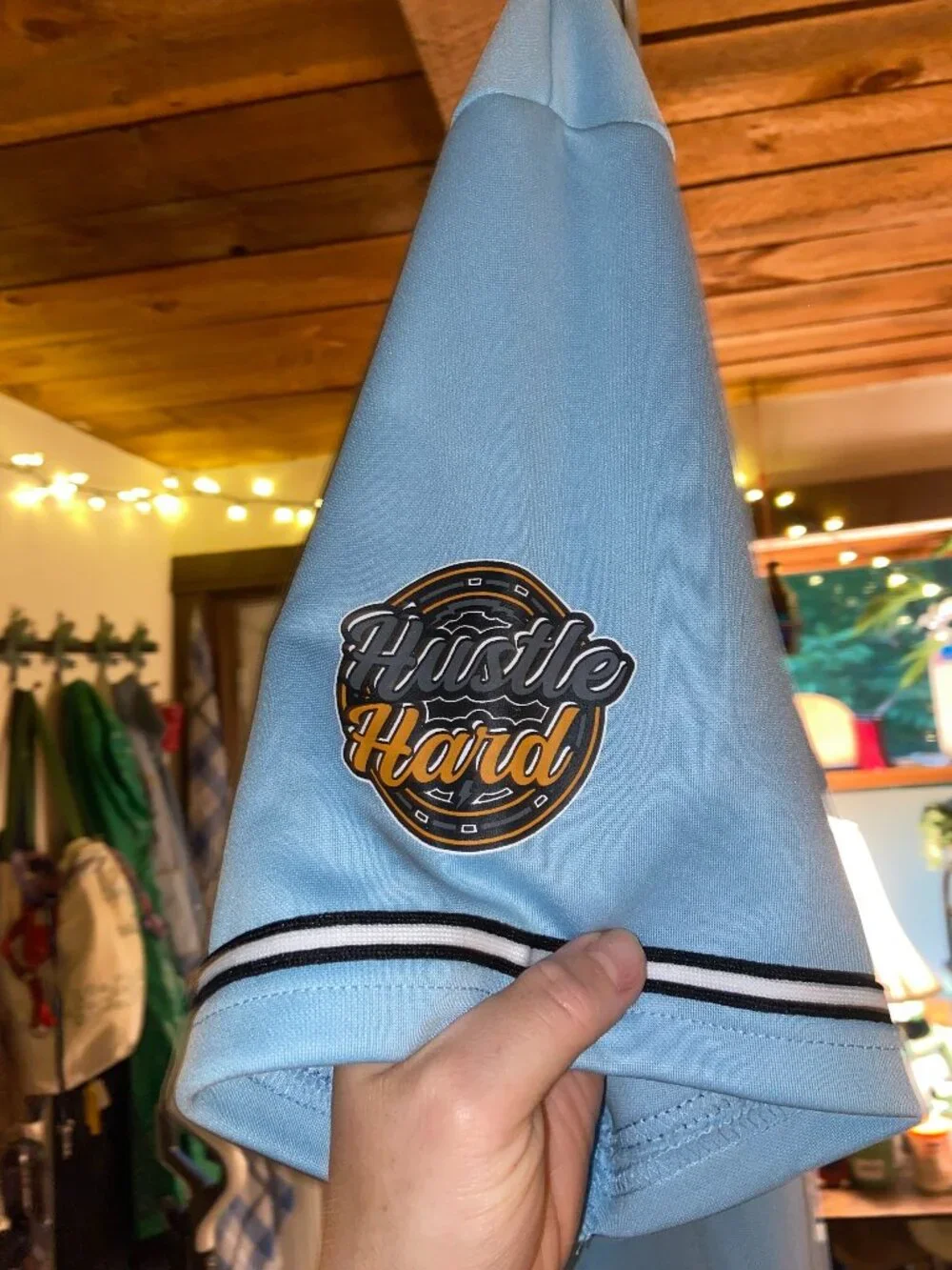 Black Pike baby blue baseball jersey -Keep it 100